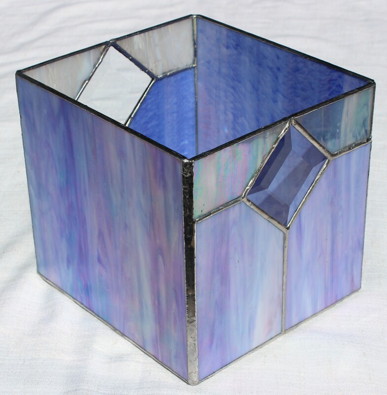 Iridescent blue box